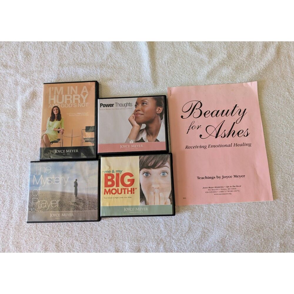 Joyce Meyer Lot 4 CD DVD Set Power Thoughts Big Mouth Prayer + Booklet